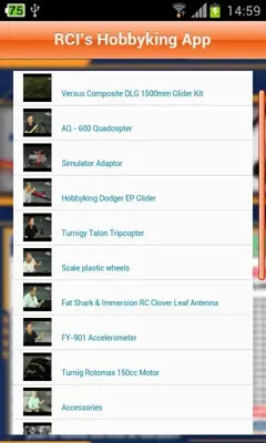 RCI's Hobbyking App android App screenshot 0