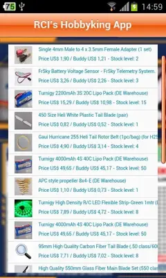 RCI's Hobbyking App android App screenshot 1