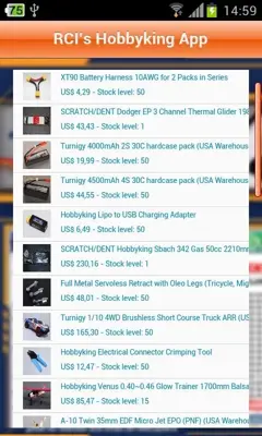 RCI's Hobbyking App android App screenshot 2