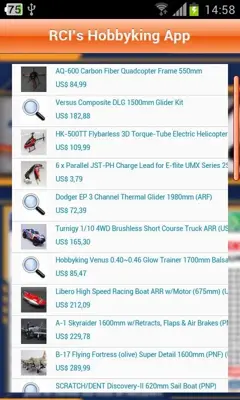 RCI's Hobbyking App android App screenshot 3